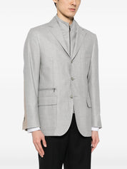 layered mélange-effect blazer