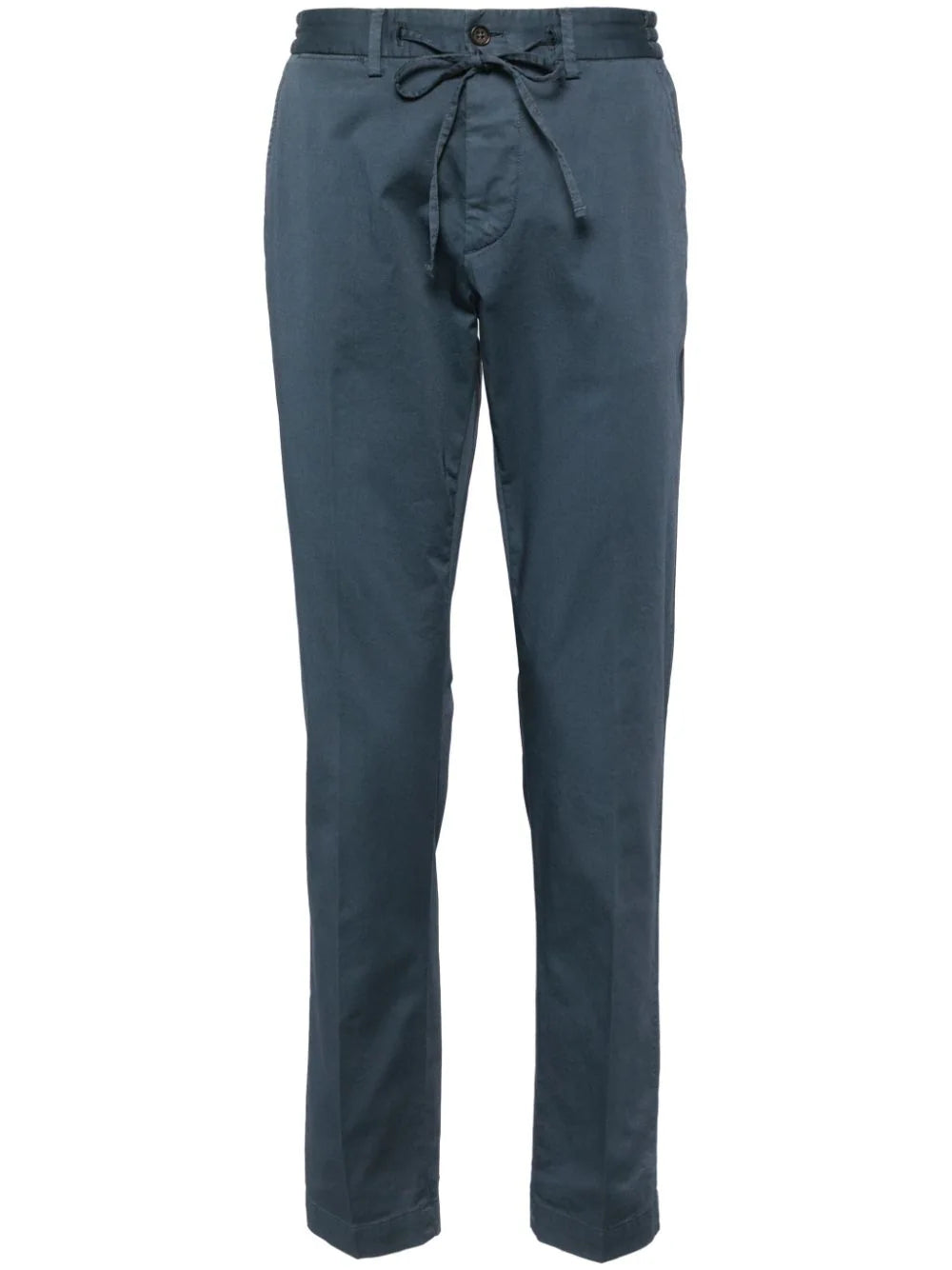 drawstring straight-leg trousers