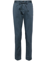 drawstring straight-leg trousers