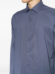 cutaway-collar cotton shirt