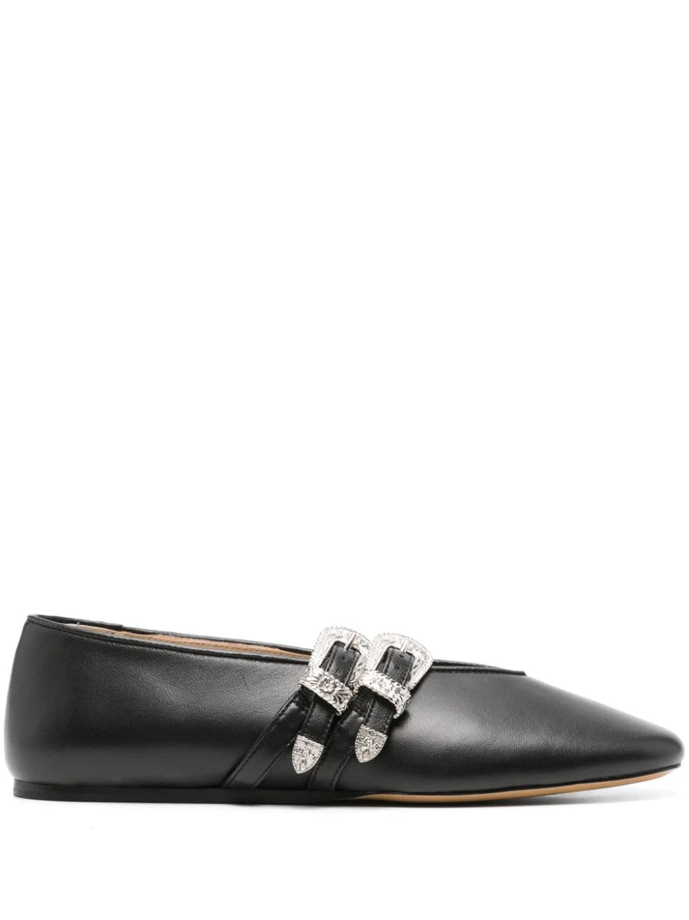 Claudia Slipper Black Leather