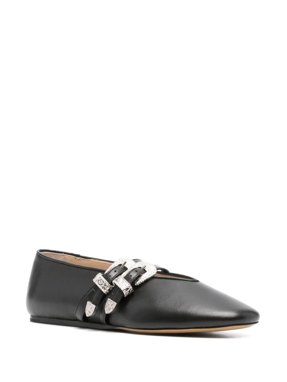 Claudia Slipper Black Leather