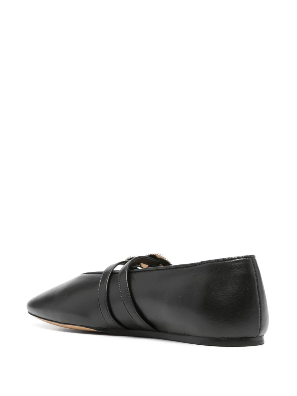 Claudia Slipper Black Leather