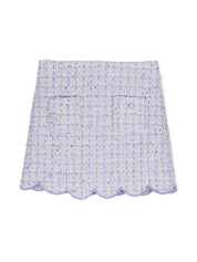 LILAC BOUCLE MINI SKIRT