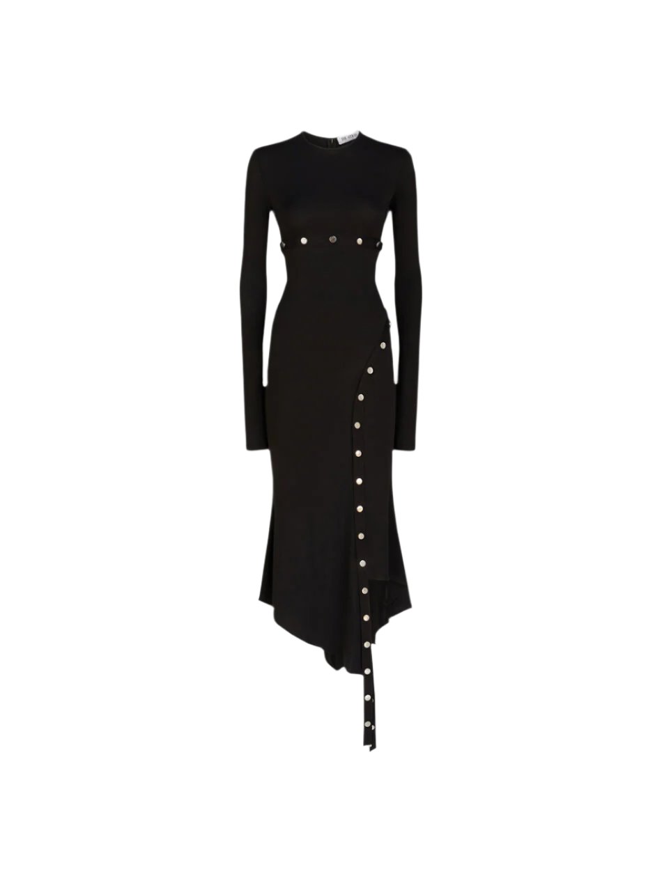 BLACK MIDI DRESS