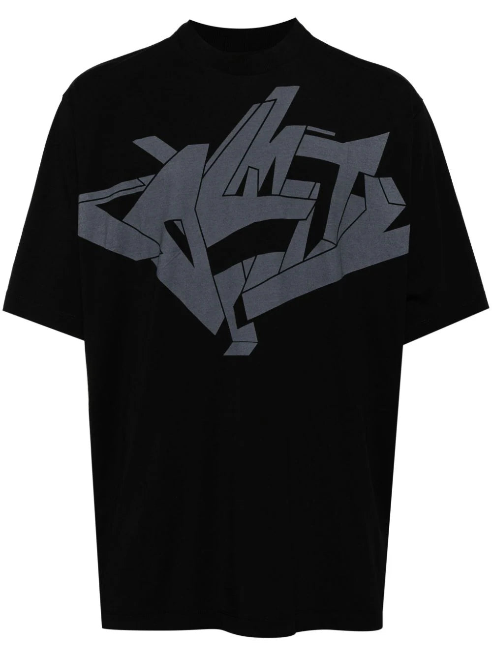 GRAFFITI OVER T-SHIRT BLACK DARK GREY