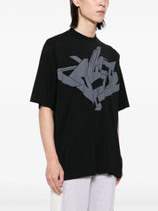 GRAFFITI OVER T-SHIRT BLACK DARK GREY