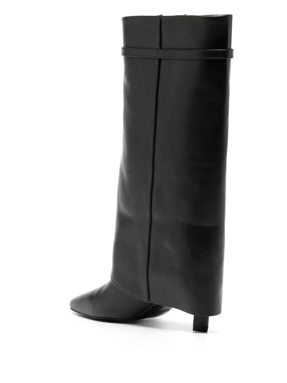 EVITA BLACK LEATHER BOOTS Height (cm) 4.5