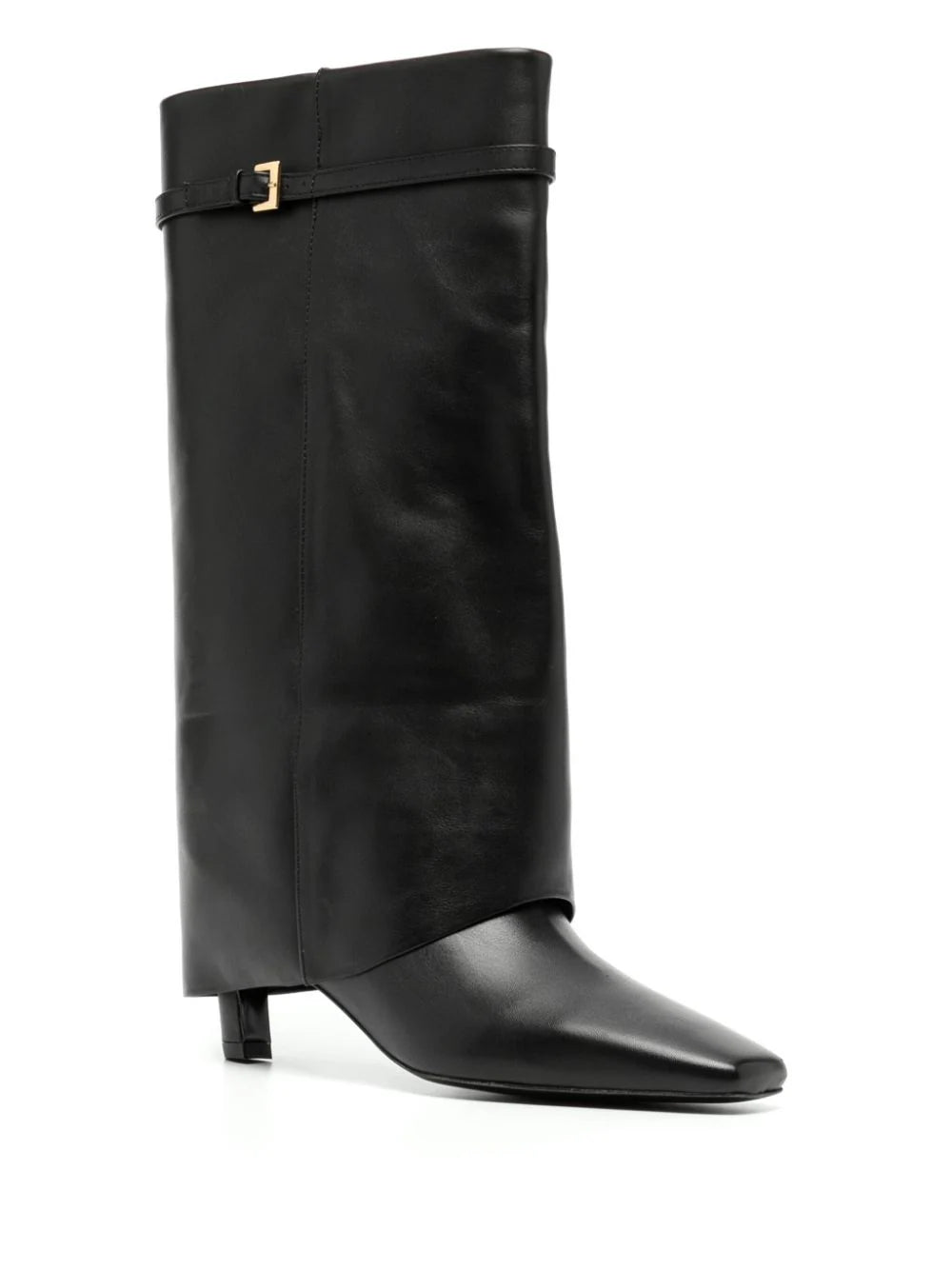 EVITA BLACK LEATHER BOOTS Height (cm) 4.5