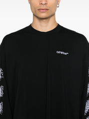 PIXEL DIAG WIDE L/S TEE BLACK - WHITE