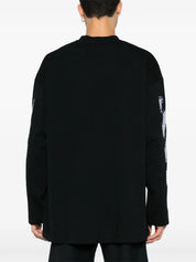 PIXEL DIAG WIDE L/S TEE BLACK - WHITE