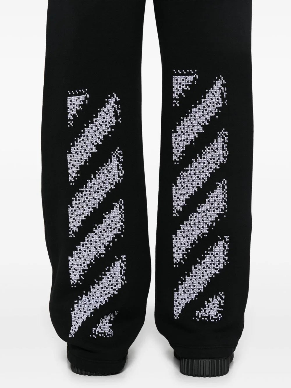 PIXEL DIAG SWEATPANTS BLACK - WHITE