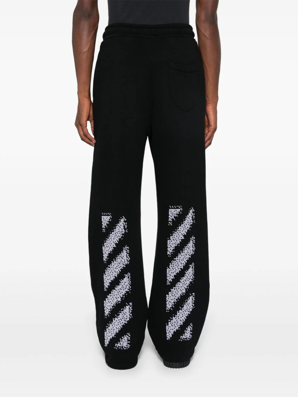 PIXEL DIAG SWEATPANTS BLACK - WHITE