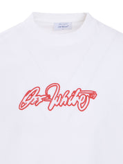 SCRIPT OUTLINE SKATE S/S TEE WHITE - HIG