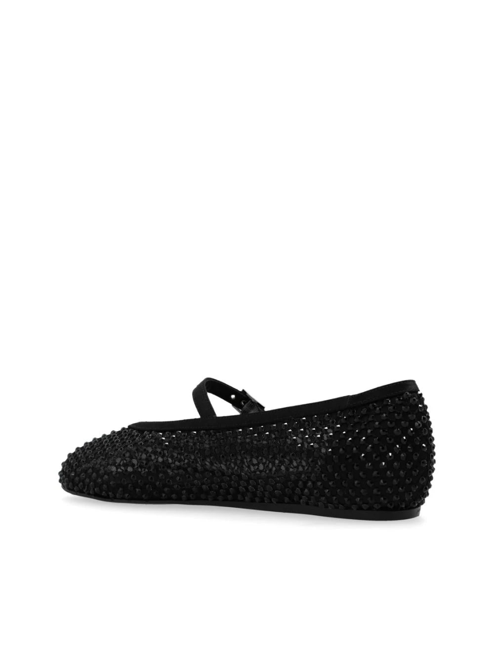 GILDA BALLET FLAT Pewter fishnet ballet flat with Crystals