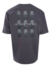 T-SHIRT GREY MASKS PRINT