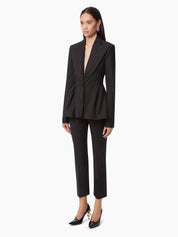 WOOL GABARDINE PEPLUM BLAZER