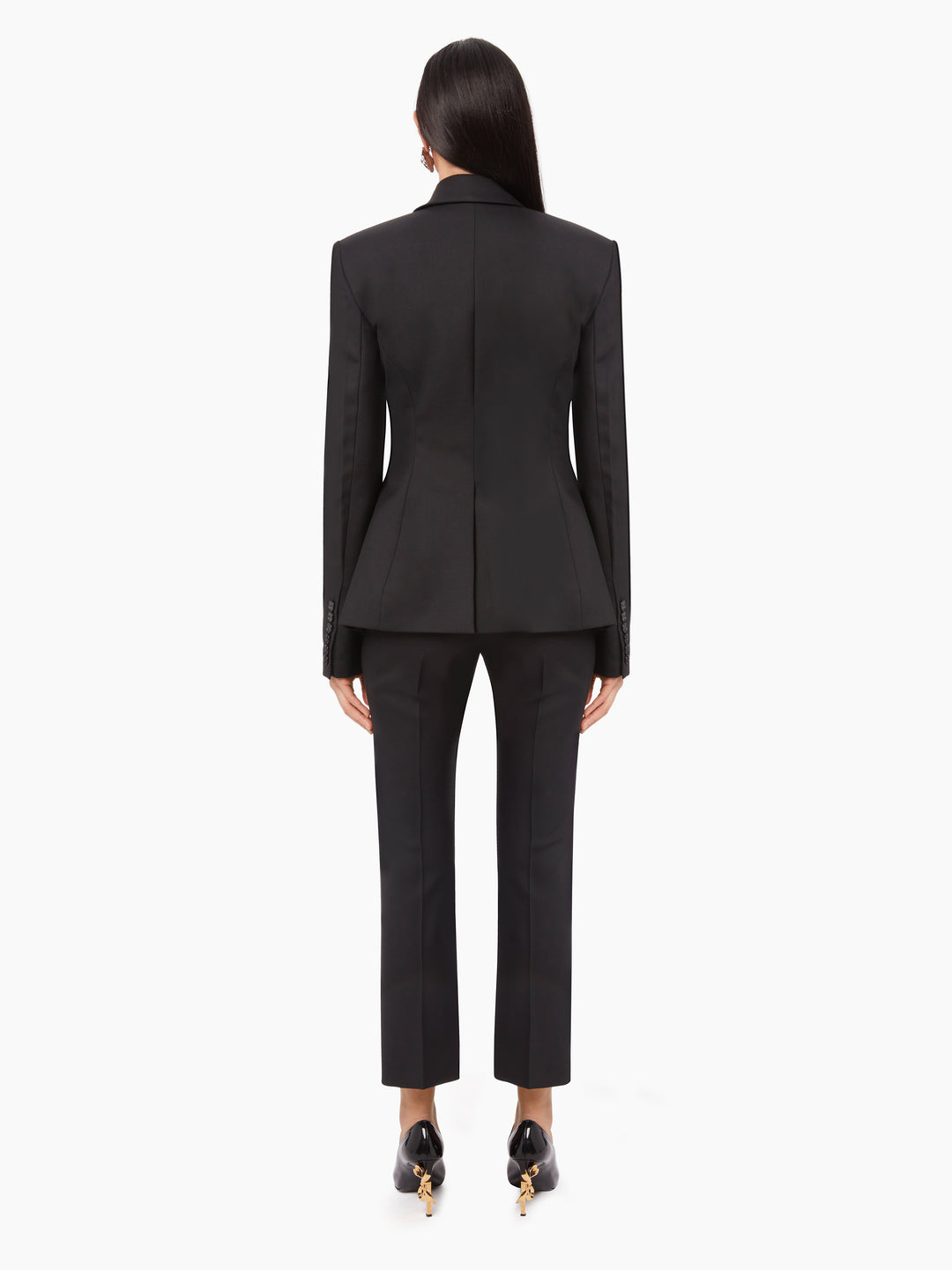 WOOL GABARDINE PEPLUM BLAZER