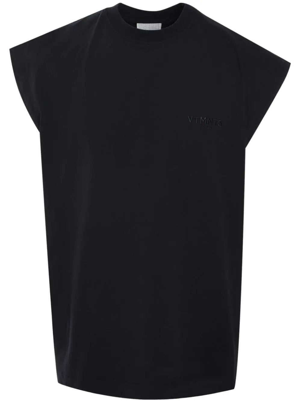 VTMNTS PARIS EMBROIDERED SLEEVELESS T-SHIRT