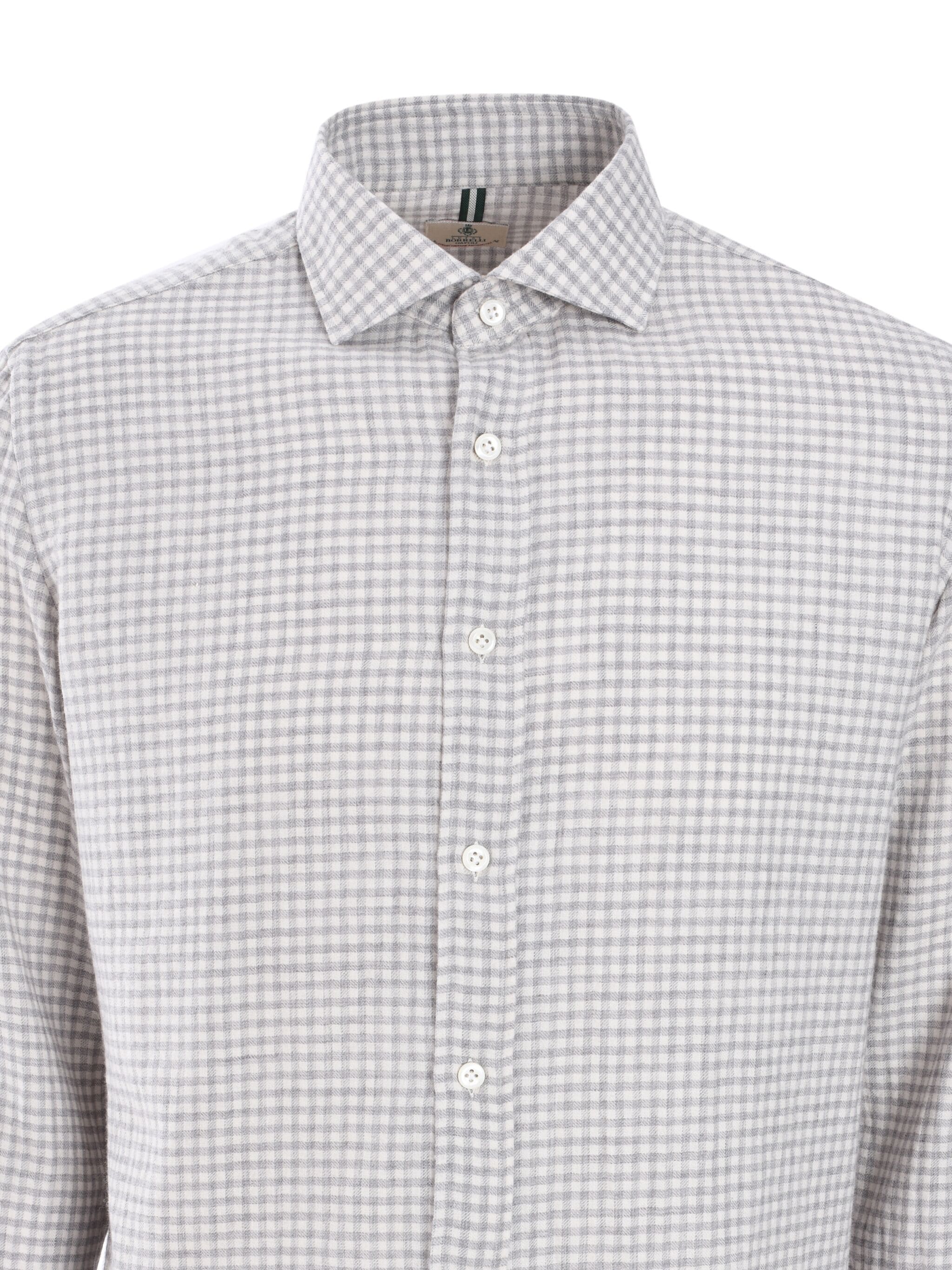 Borrelli checked poplin shirt