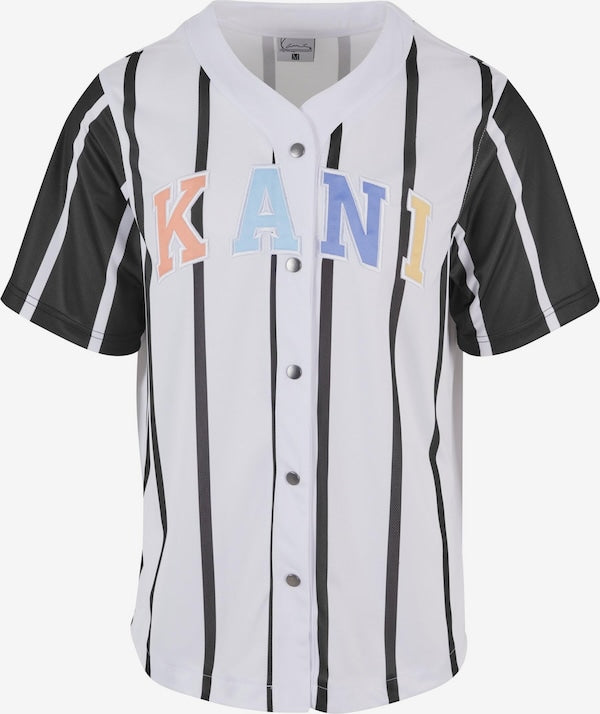 SERIF STRIPED BLOCK BASEBALL SHIRT