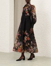 PAVILION GATHERED MIDI SKIRT