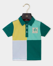 POLOSHIRT COMPACT JERSEY WOVEN BADGE