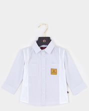 SHIRT STRIPED POPLIN WOVEN BADGE CE