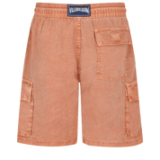 Men Linen Bermuda Shorts Mineral Dye