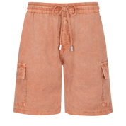 Men Linen Bermuda Shorts Mineral Dye