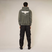 SPRAY PAINT EAGLE HOODIE - KHAKI