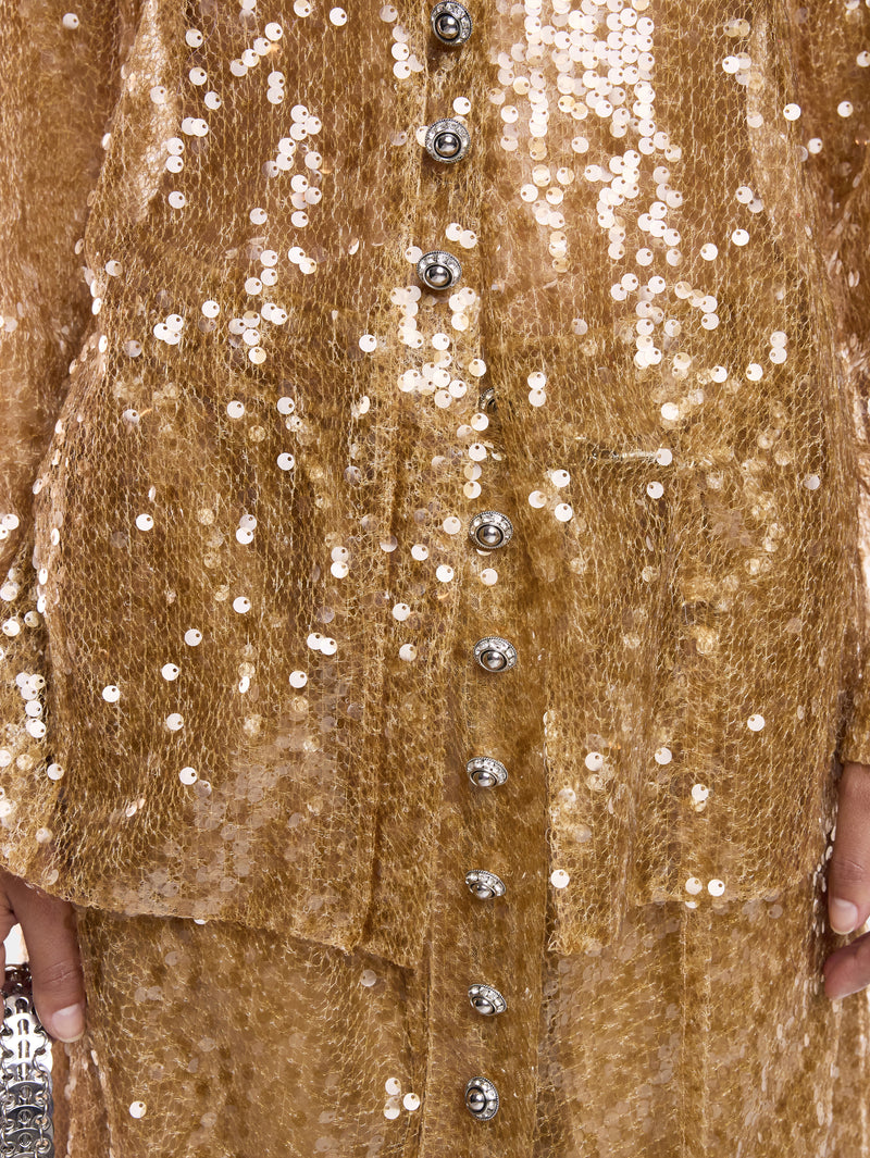 SEQUIN-EMBROIDERED SHIRT