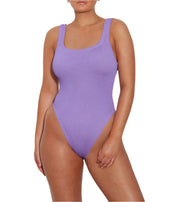 SQUARE NECK SWIM - M CRINKLE AQUA