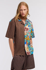 Short-sleeve shirt with Hawaii print