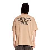 COUNTY JAIL LOGO T-SHIRT - BEIGE