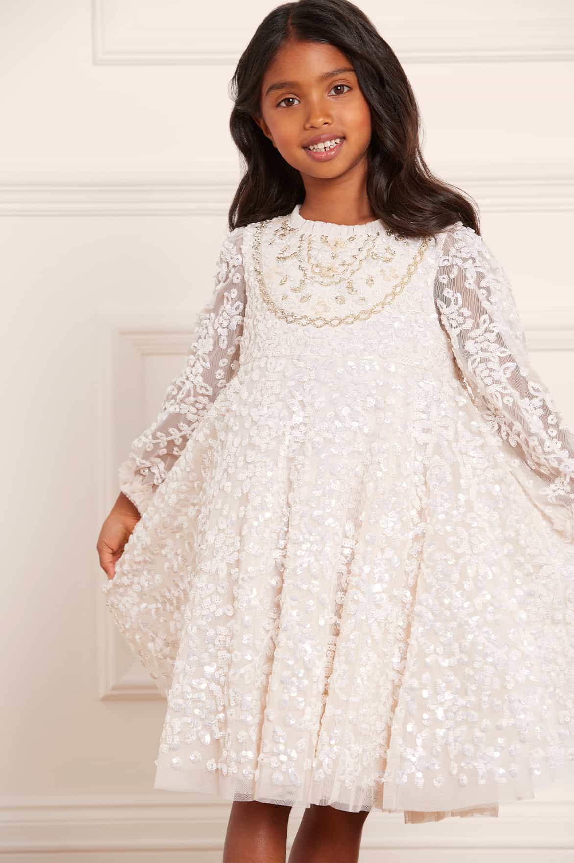 VICTORIAN WREATH GLOSS KIDS DRESS فستان 