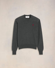 Red Ami de Coeur Crew Neck Sweater Sweater in classic merino wool.