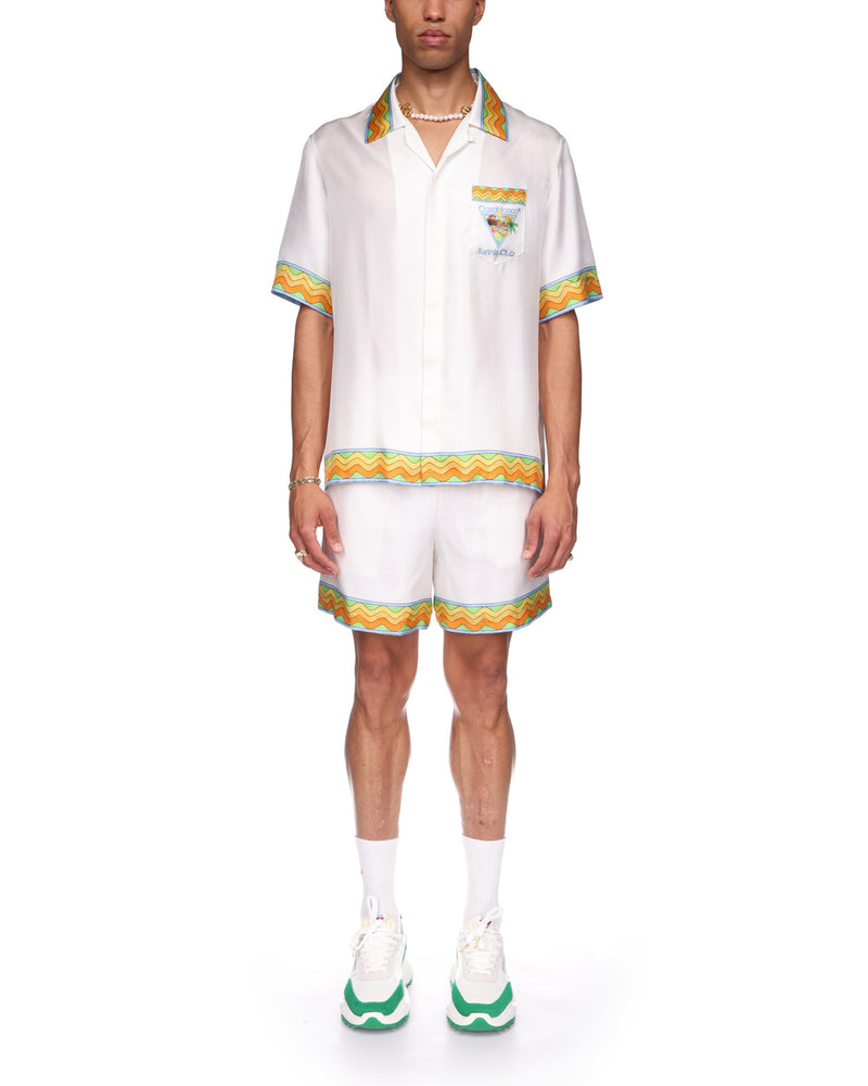 Afro Cubism Tennis Club Silk Shirt