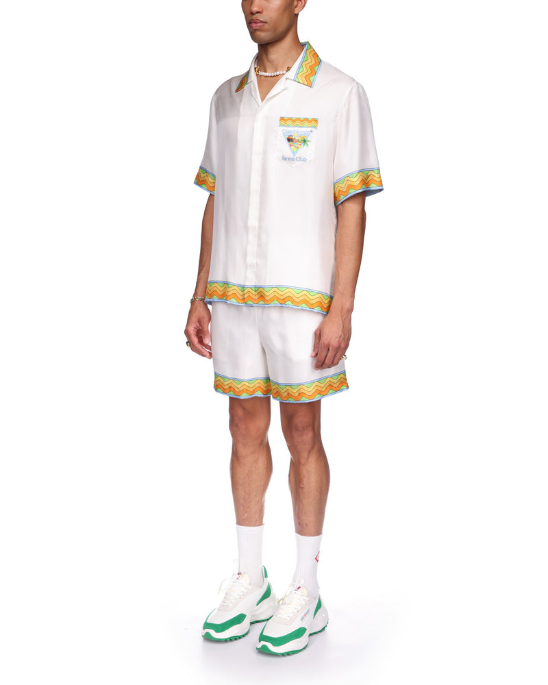 Afro Cubism Tennis Club Silk Shirt