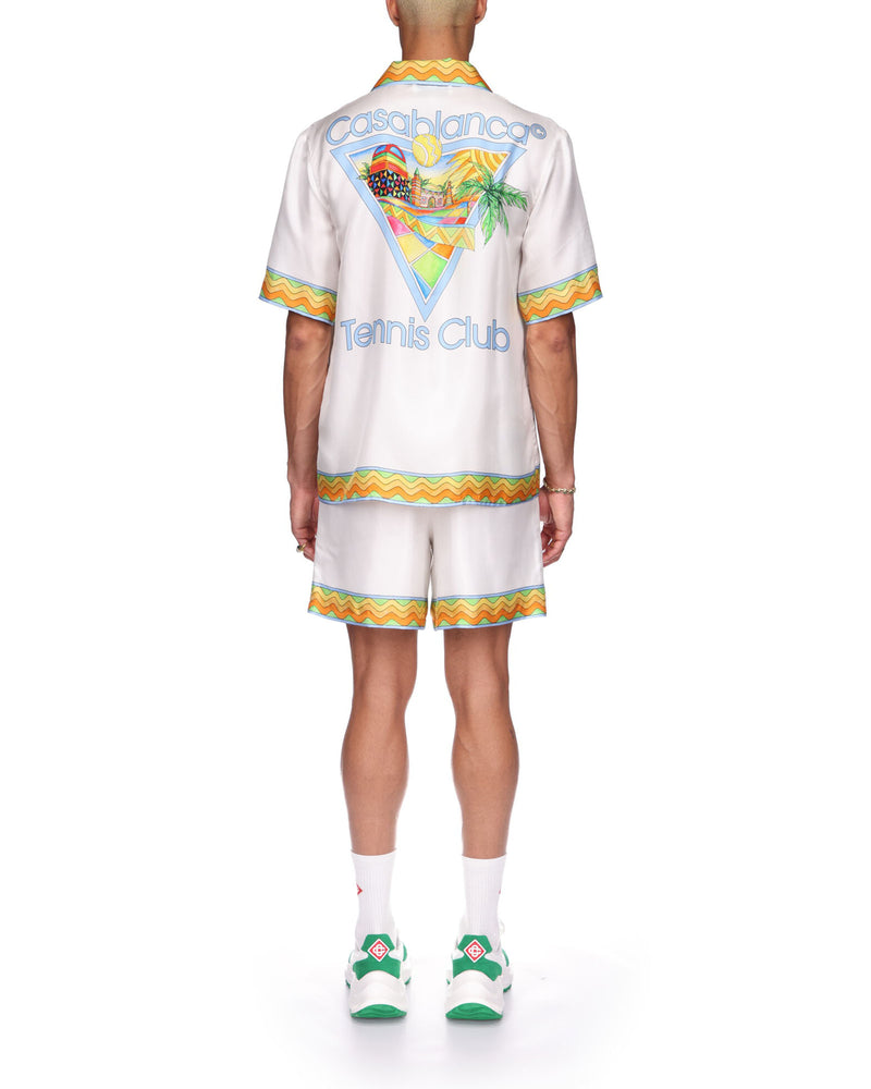 Afro Cubism Tennis Club Silk Shirt