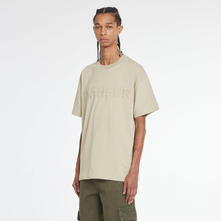 Embossed T-Shirt Sand