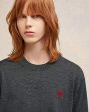 Red Ami de Coeur Crew Neck Sweater Sweater in classic merino wool.