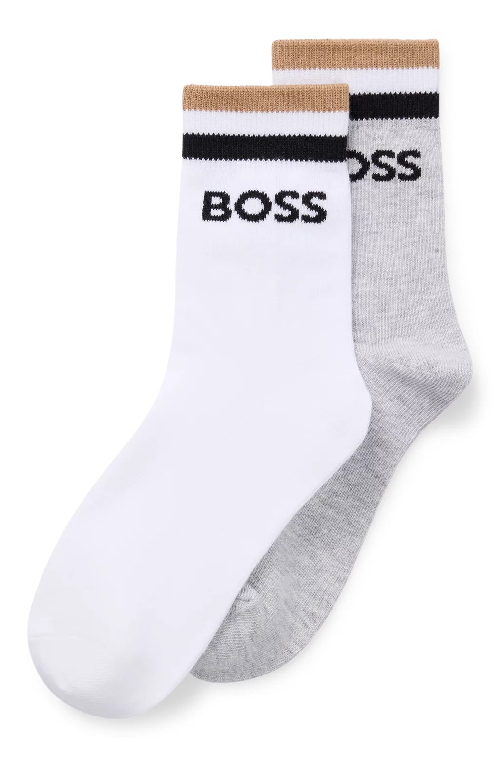 TWO-PACK OF KIDS' SOCKS WITH LOGO AND STRIPES