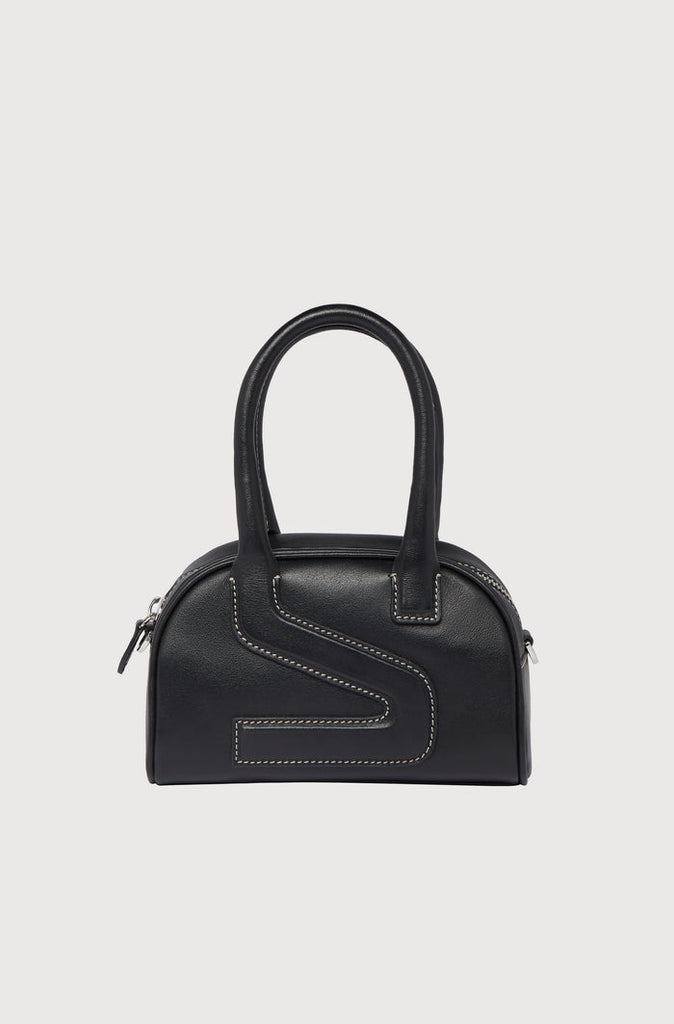 Virtus leather handbag Versace Black in Leather - 40983216